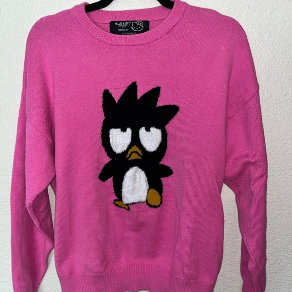 Forever 21 x Hello Kitty Pink Sweater with Penguin Design - Picture 1 of 2